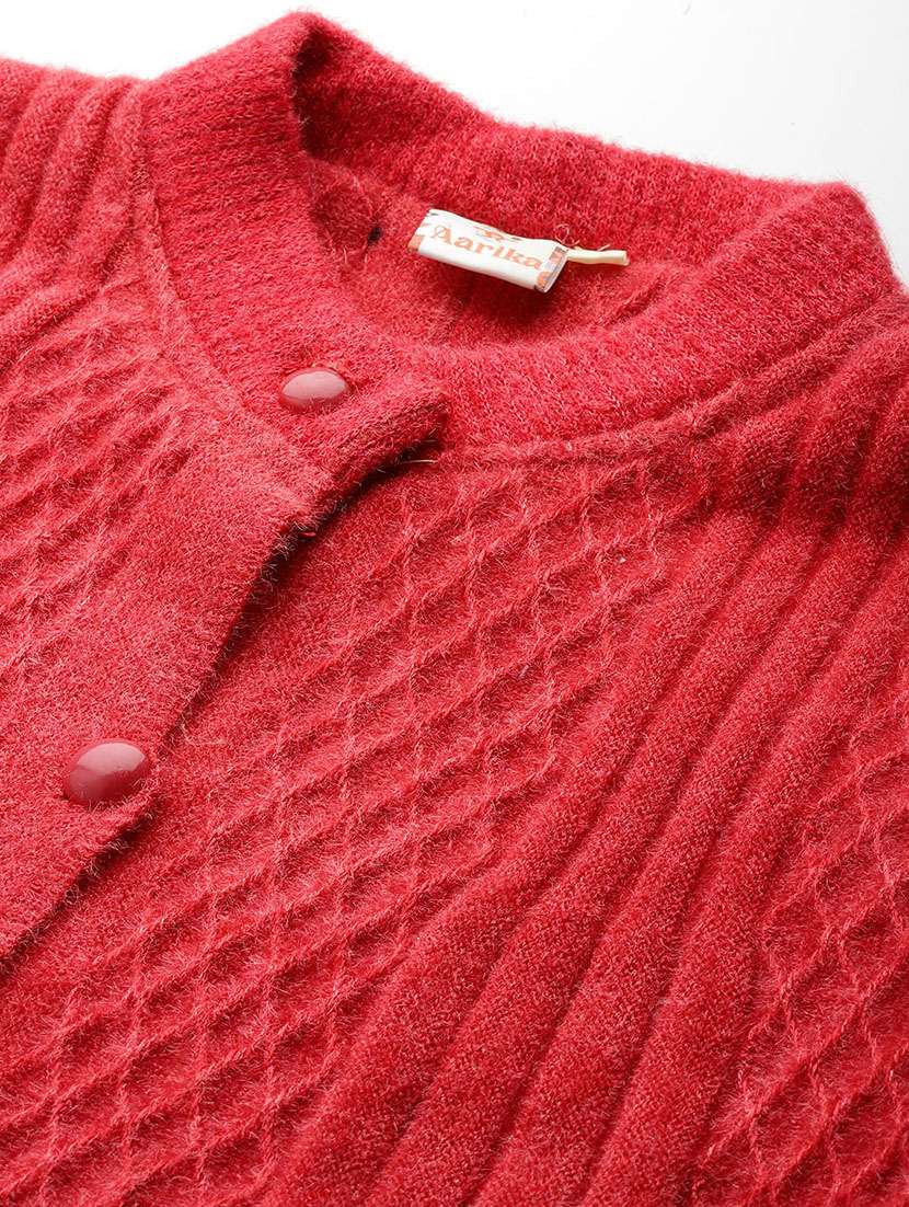 women self design long sleeve cardigan - 22033809 -  Standard Image - 5