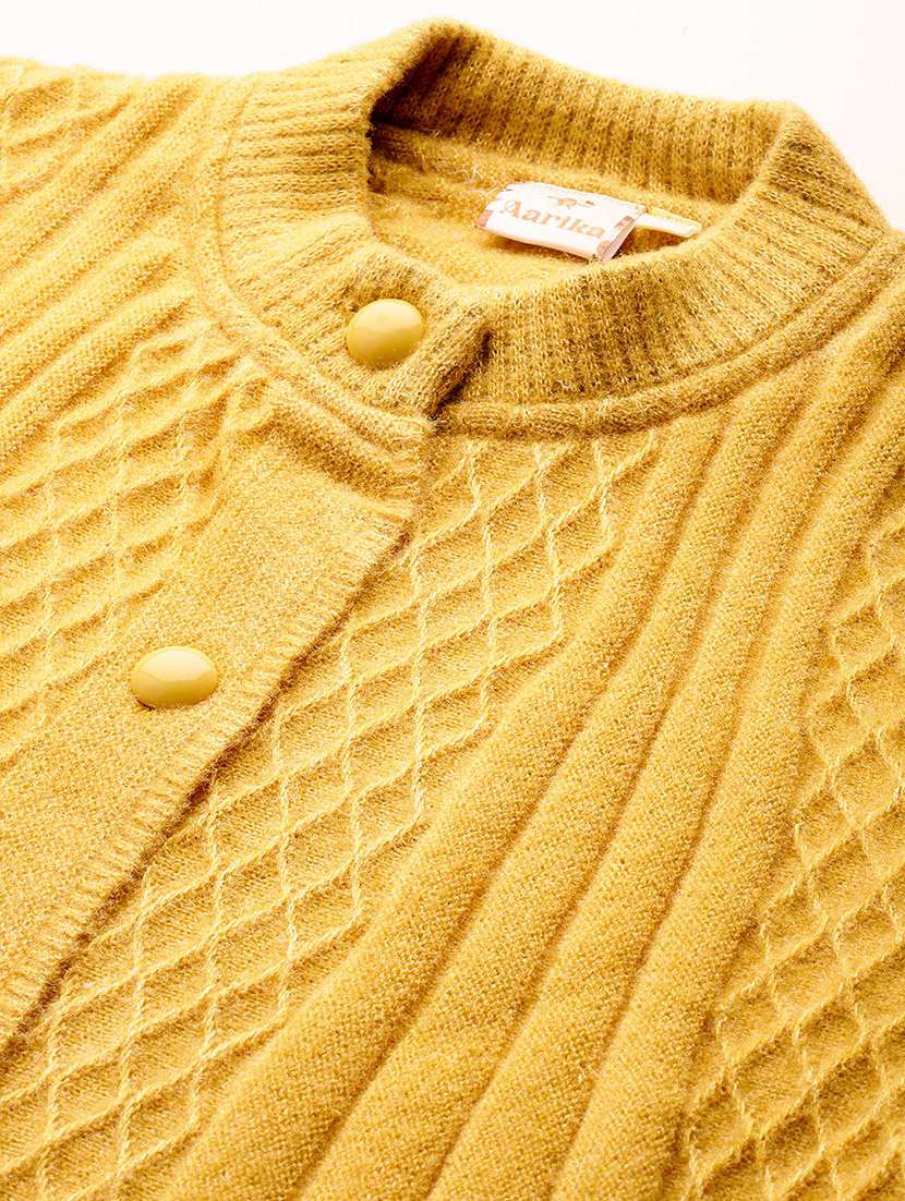 women self design long sleeve cardigan - 22033810 -  Standard Image - 5