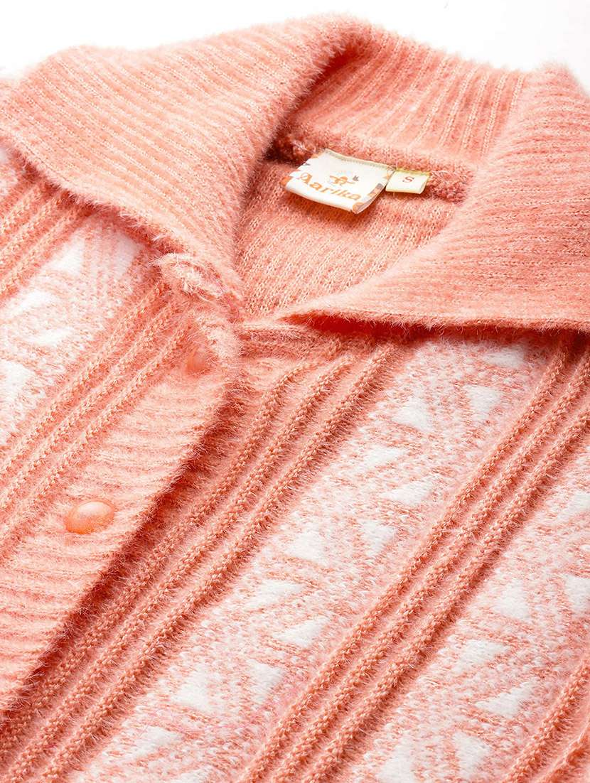 women self design long sleeve cardigan - 22033817 -  Standard Image - 5