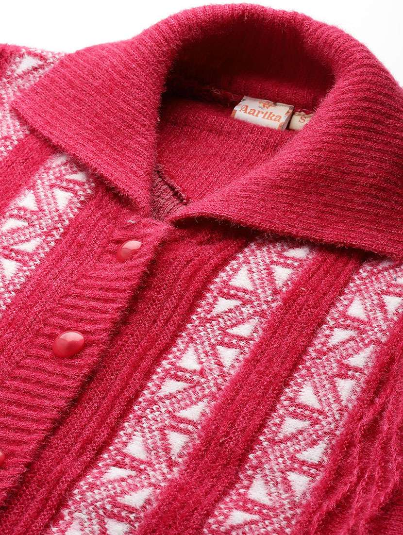 women self design long sleeve cardigan - 22033819 -  Standard Image - 5