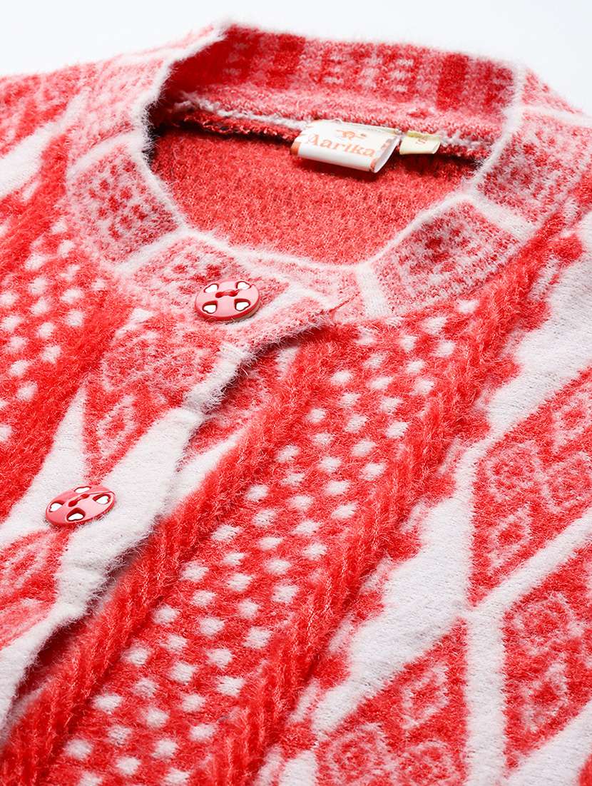 women self design long sleeve cardigan - 22033825 -  Standard Image - 3