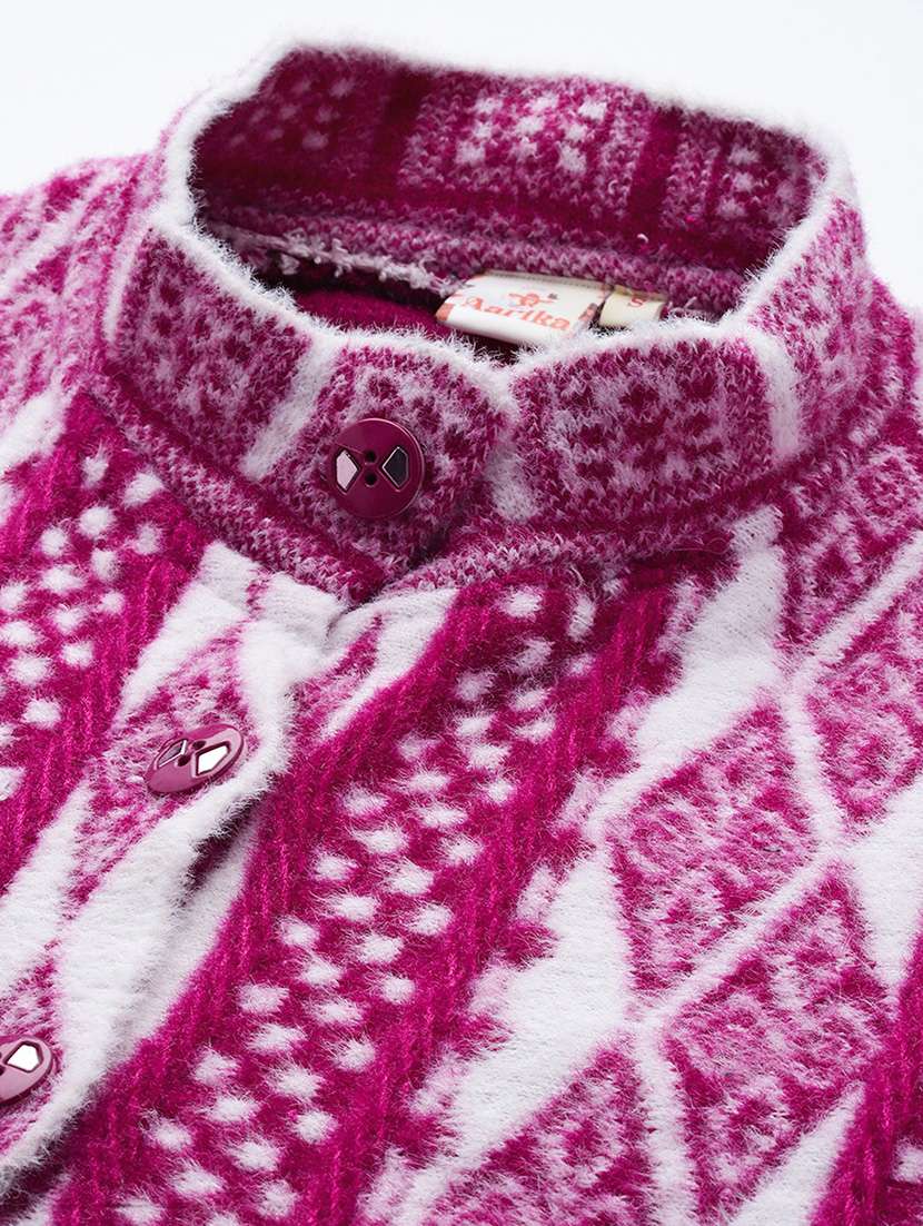 women self design long sleeve cardigan - 22033827 -  Standard Image - 3