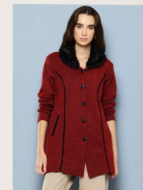women solid long sleeve cardigan - 22033843 - Standard Image - 0