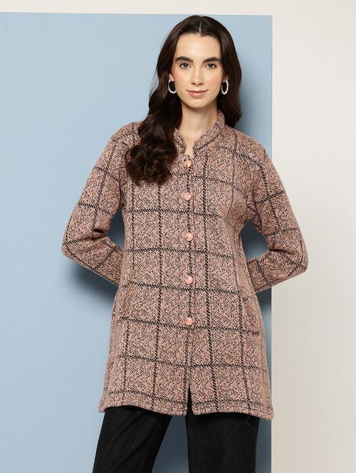 women self design long sleeve cardigan - 22033860 - Standard Image - 0