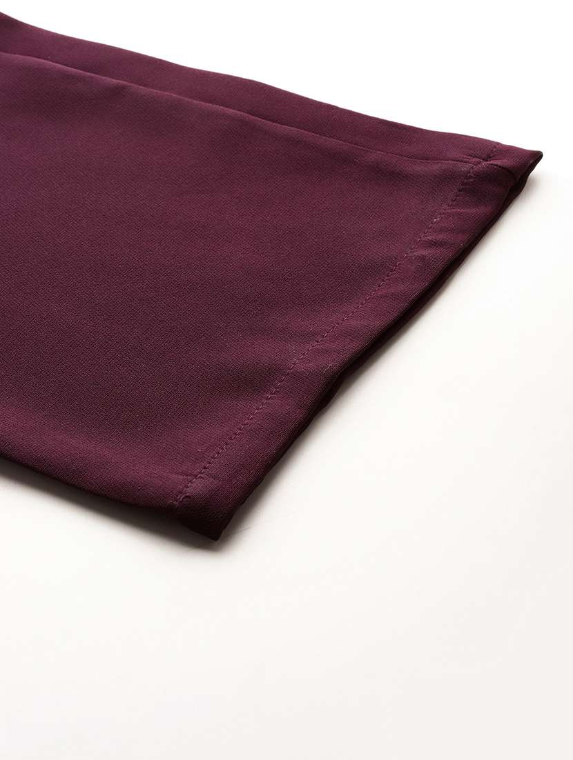 girls solid high rise straight trouser - 22033863 -  Standard Image - 5