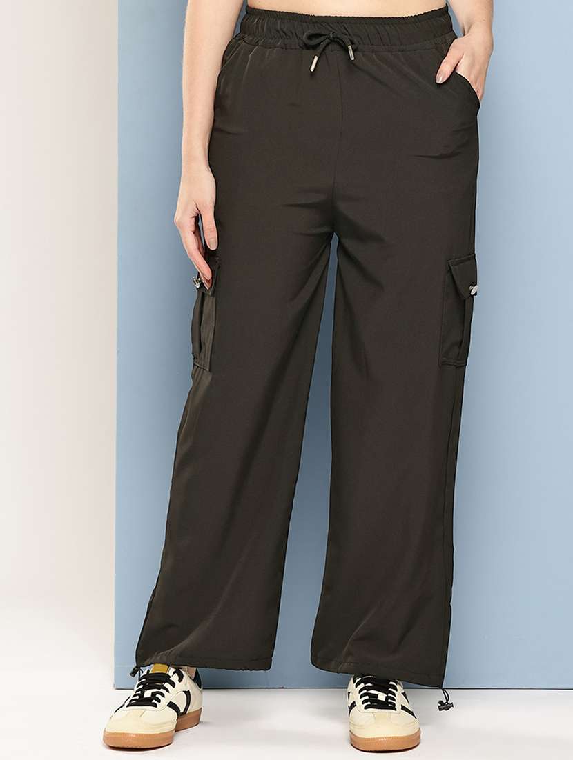  girls solid mid rise cargo