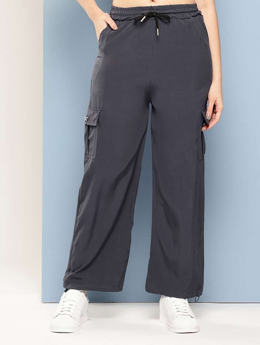  girls solid mid rise cargo