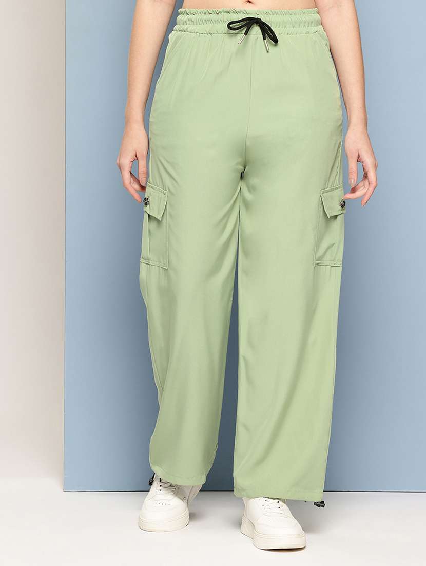  girls solid mid rise cargo