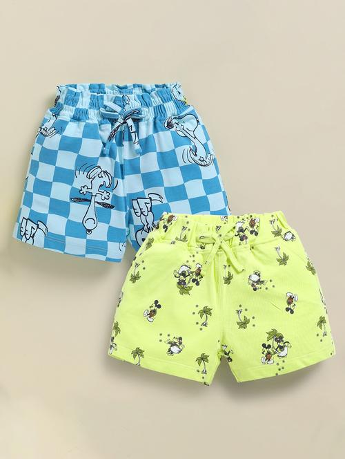 kids pack of 2 printed mid rise shorts - 22033871 -  Standard Image - 0