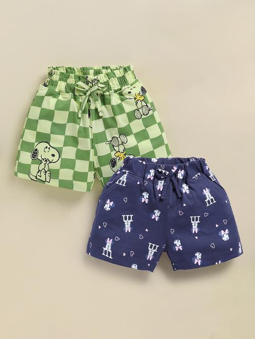 kids pack of 2 printed mid rise shorts - 22033873 - Standard Image - 0