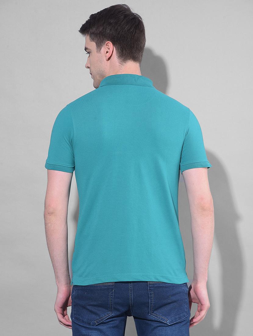 green cotton plain tshirt - 22033891 - Standard Image - 3