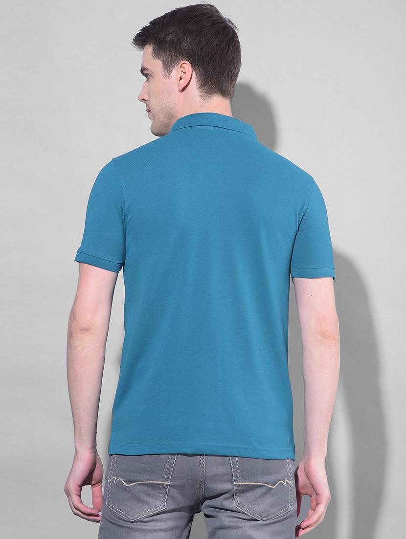 light blue cotton plain tshirt - 22033897 - Standard Image - 3