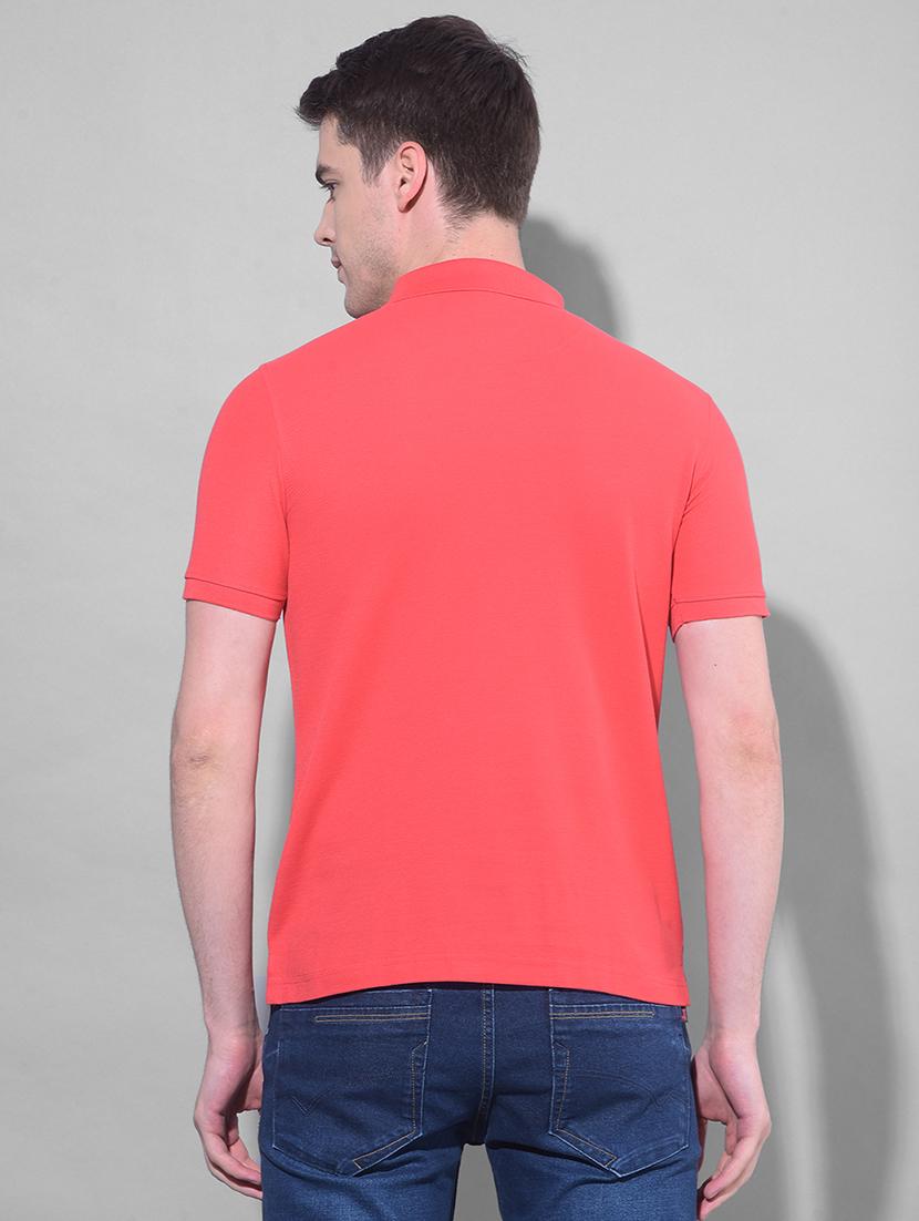 red cotton plain tshirt - 22033898 - Standard Image - 3