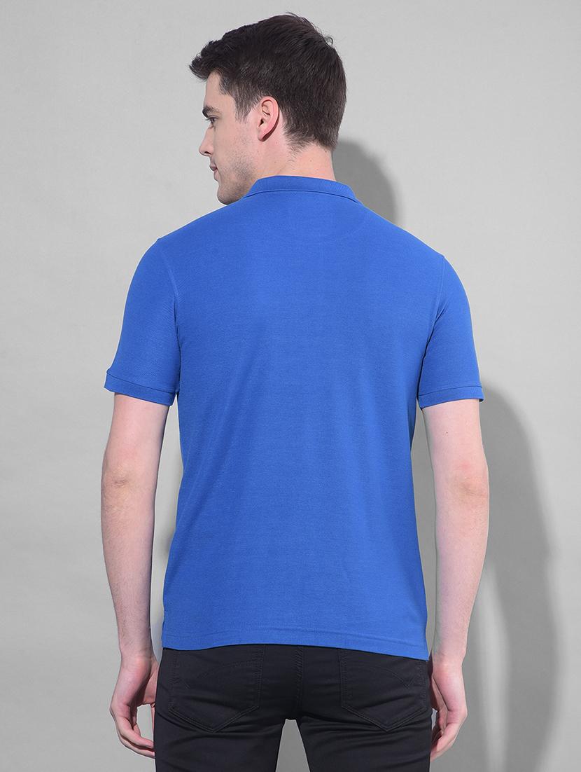 navy blue cotton plain tshirt - 22033899 - Standard Image - 3