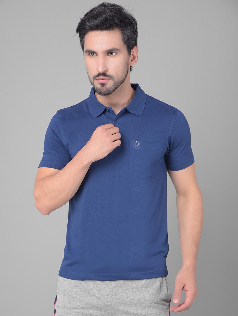 navy blue cotton plain tshirt