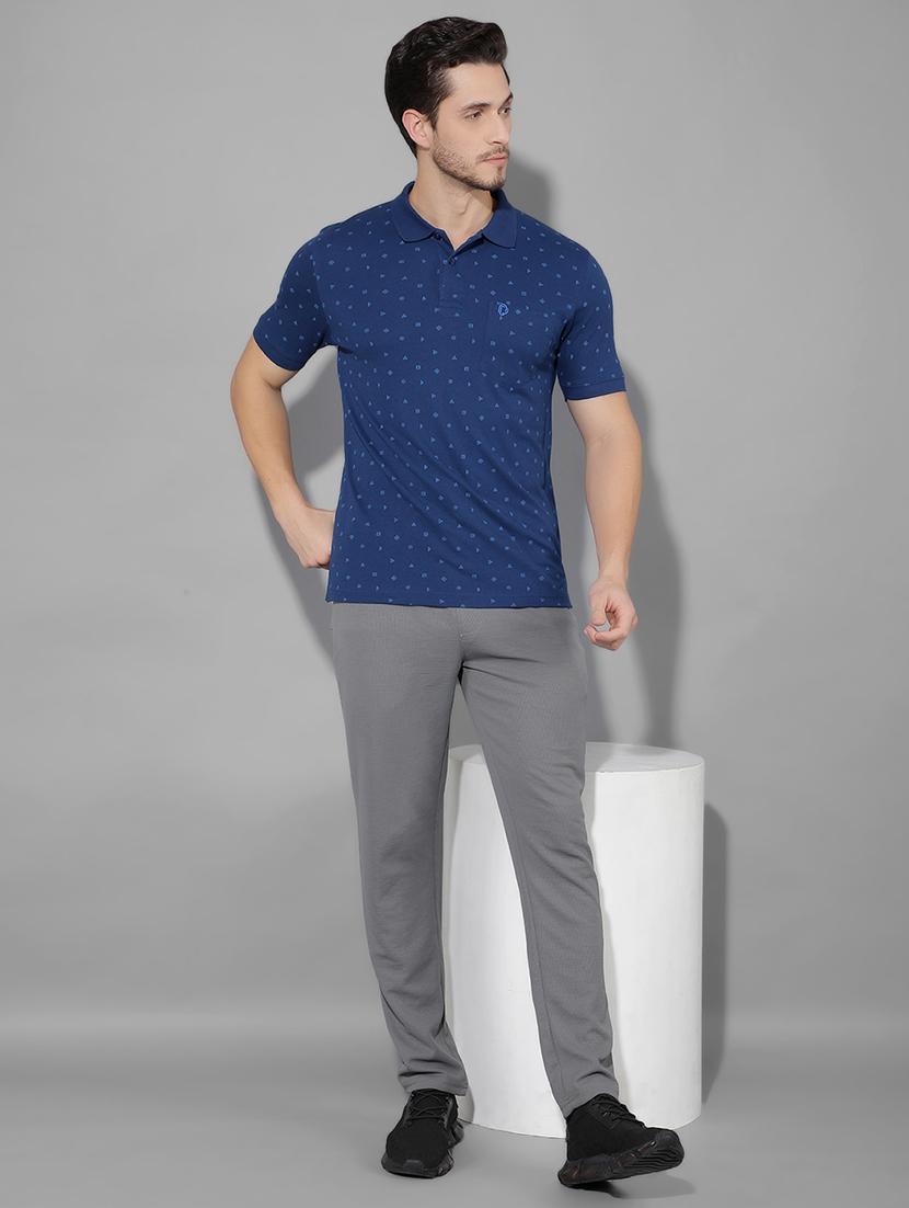 blue cotton front print tshirt - 22033902 - Standard Image - 3