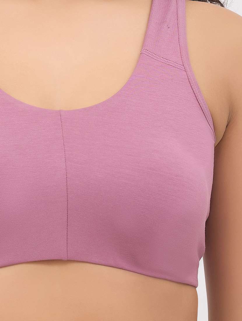 women solid non padded sports bra - 22033906 -  Standard Image - 5