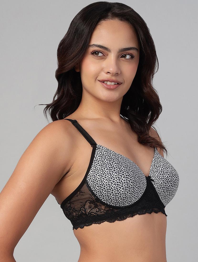 women animal print non wired t-shirt bra - 22033920 - Standard Image - 3