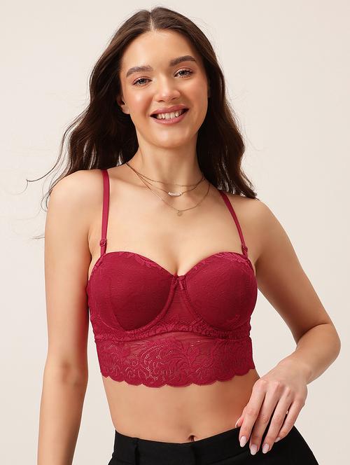 lace heavily padded underwired bralette - 22033924 - Standard Image - 0