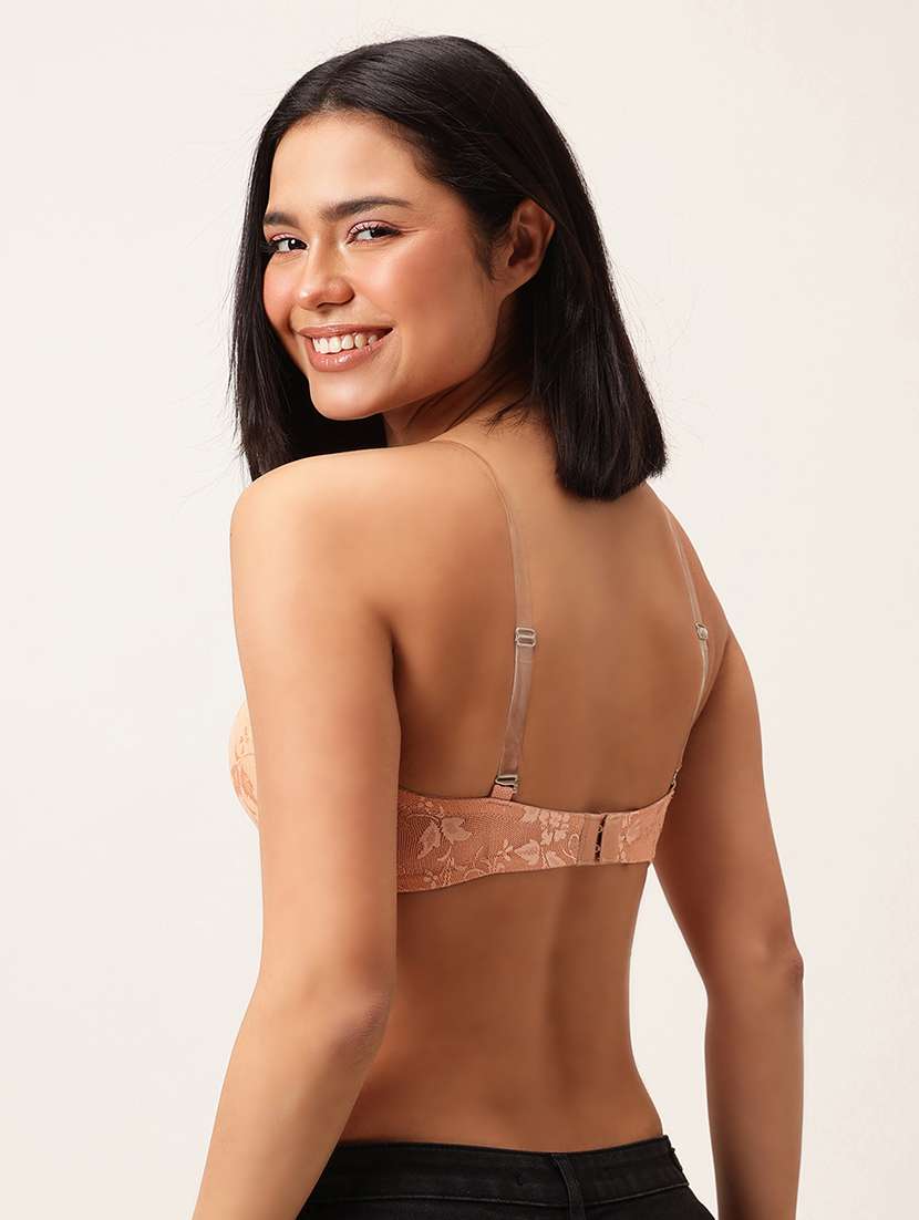 women printed under wired balconette bra - 22033931 -  Standard Image - 3