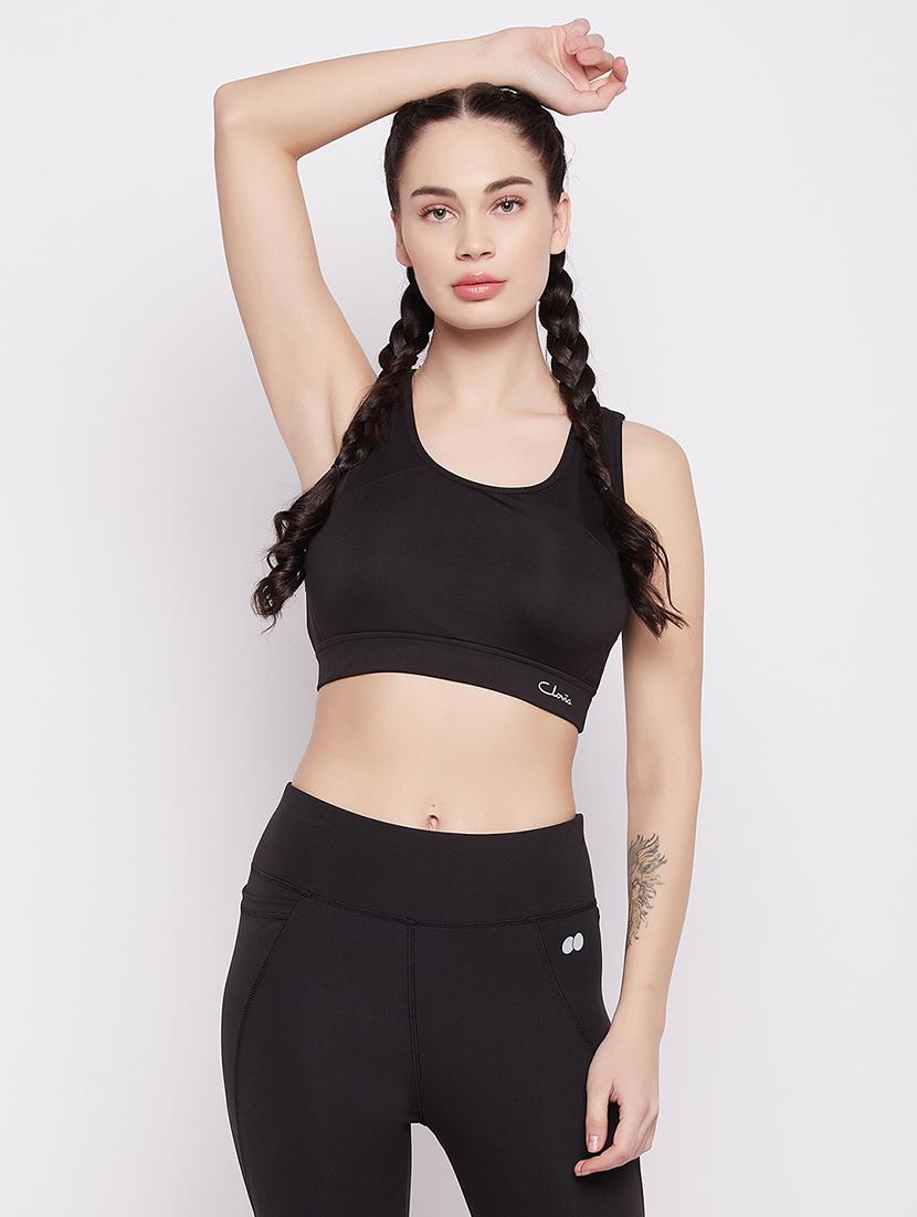 women solid non wired sports bra - 22033946 -  Zoom Image - 0