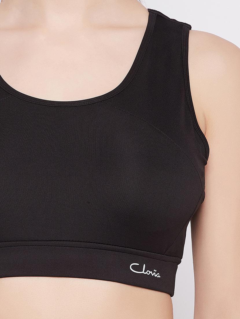 women solid non wired sports bra - 22033946 - Standard Image - 5
