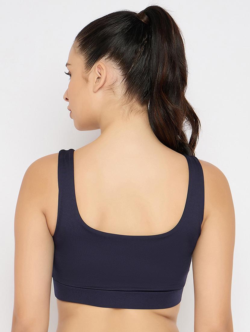 women solid non wired sports bra - 22033947 - Standard Image - 3