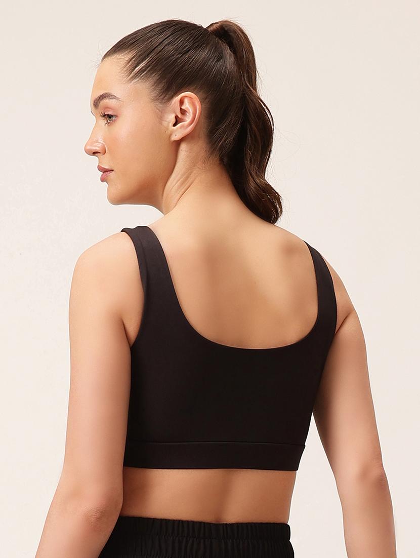 women solid non wired sports bra - 22033948 - Standard Image - 3