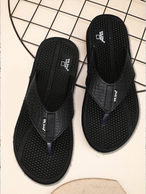 men black solid slip on slipper - 22033978 -  Standard Image - 0