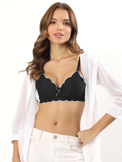 women solid heavily padded t-shirt bra - 22034426 -  Standard Image - 0