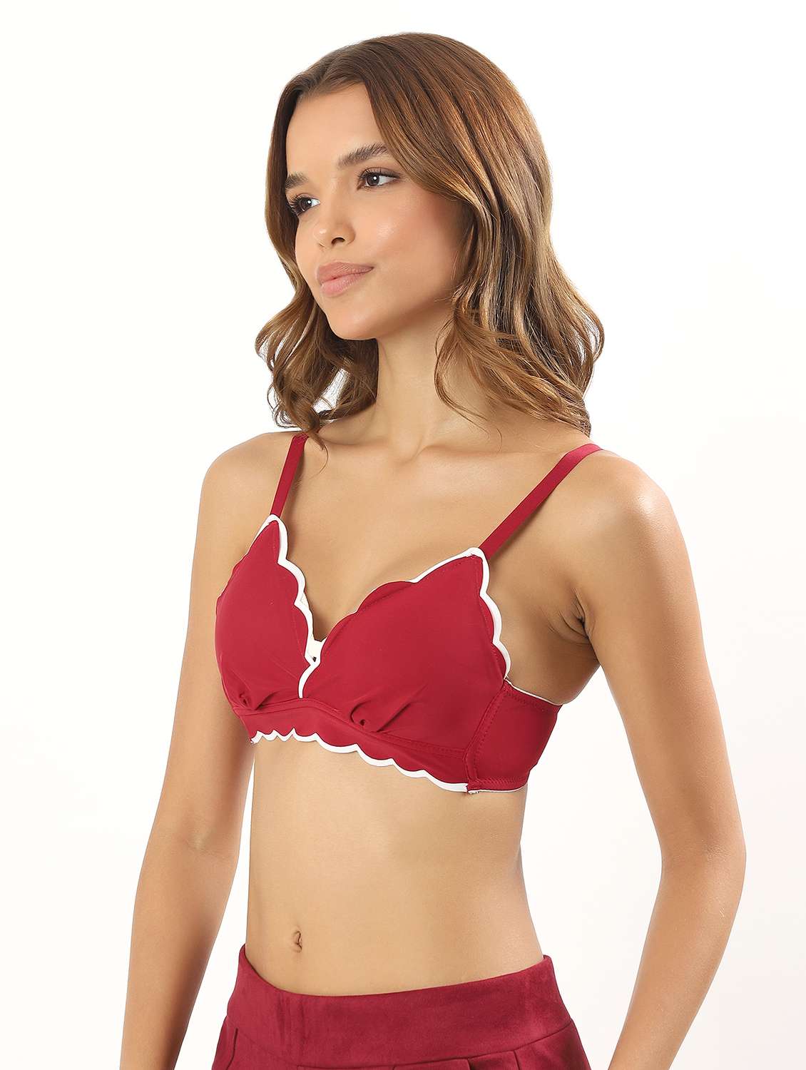 women solid heavily padded t-shirt bra - 22034429 -  Standard Image - 3