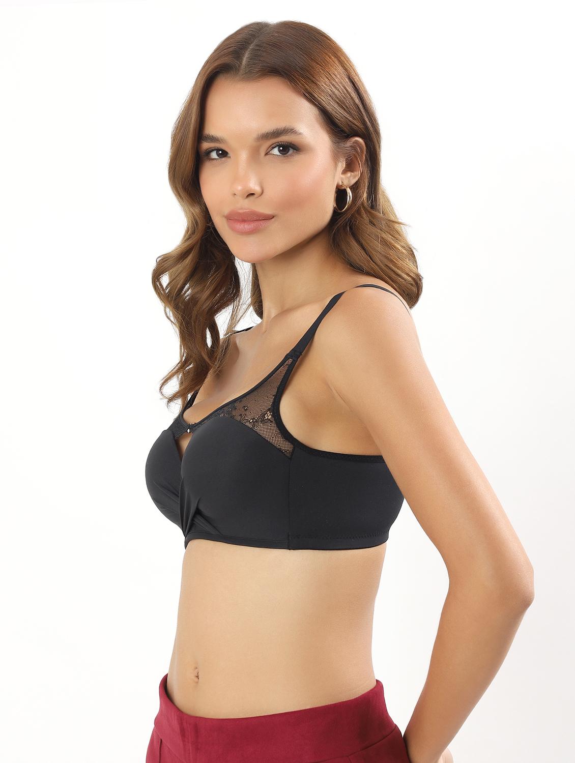 women solid heavily padded t-shirt bra - 22034430 - Standard Image - 3