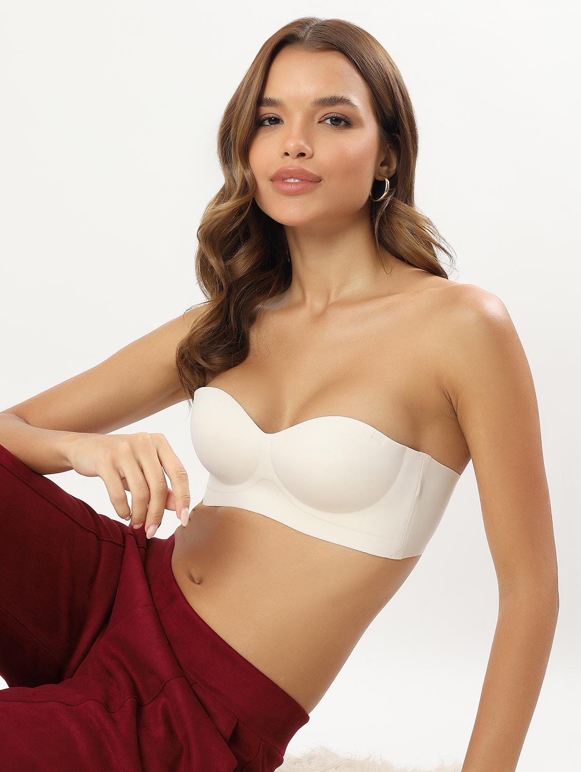 women solid non wired tube bra - 22034457 - Zoom Image - 0