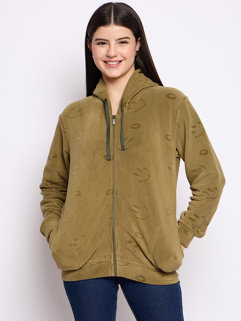 women printed long sleeve hooded sweatshirt - 22034462 -  Zoom Image - 0