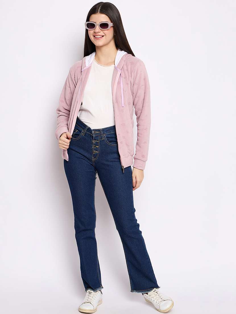 women printed long sleeve hooded sweatshirt - 22034465 -  Standard Image - 5