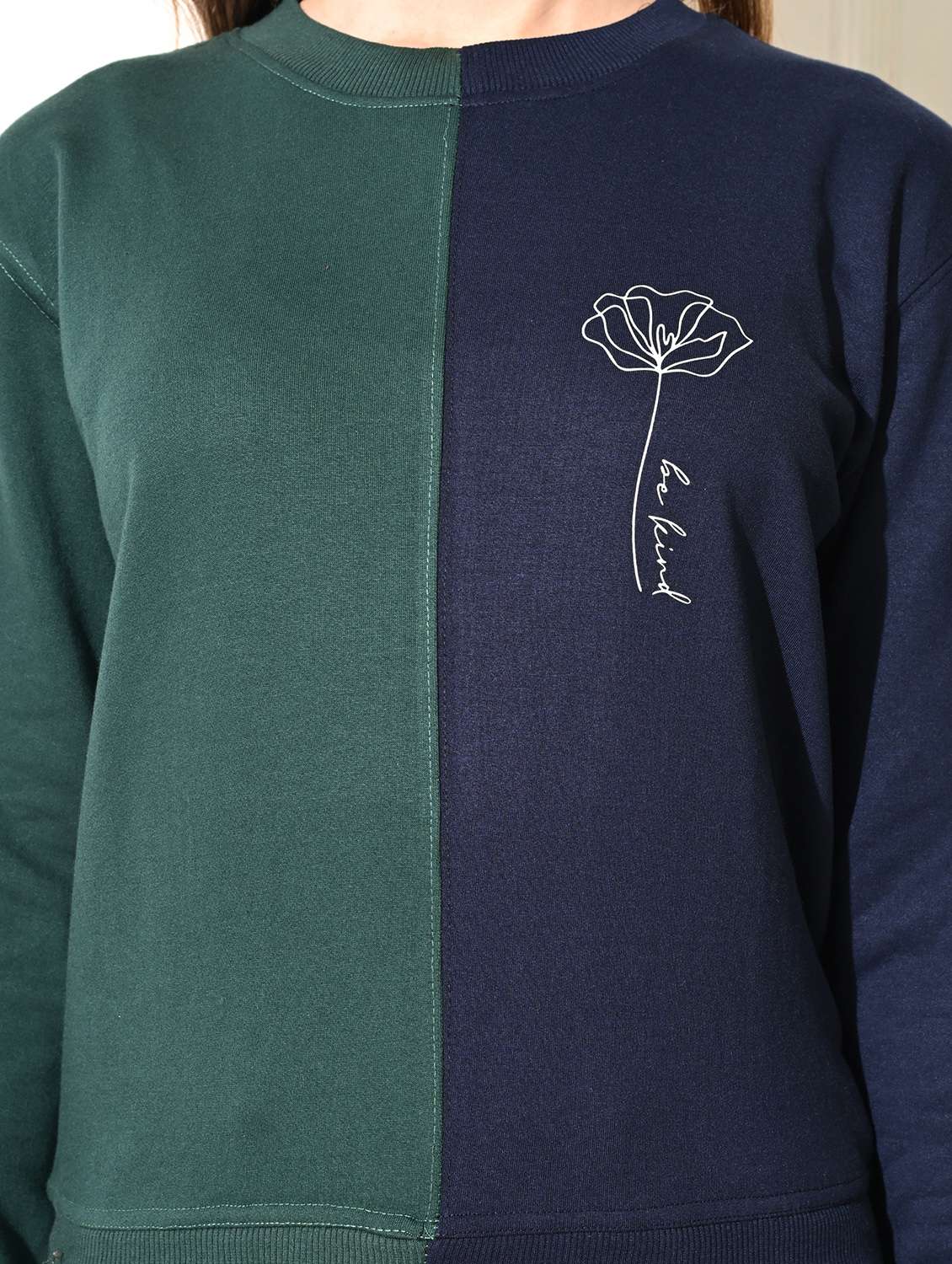 women color blocked long sleeve sweatshirt - 22034544 -  Standard Image - 5