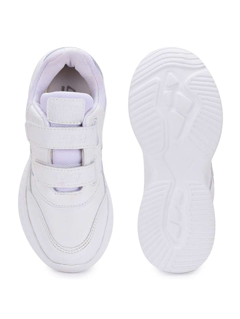 boys solid velcro uniform shoes - 22034566 - Standard Image - 3