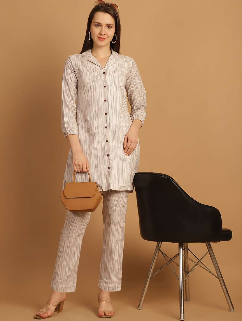 women printed shirt and trouser co-ord set - 22034569 - Zoom Image - 0