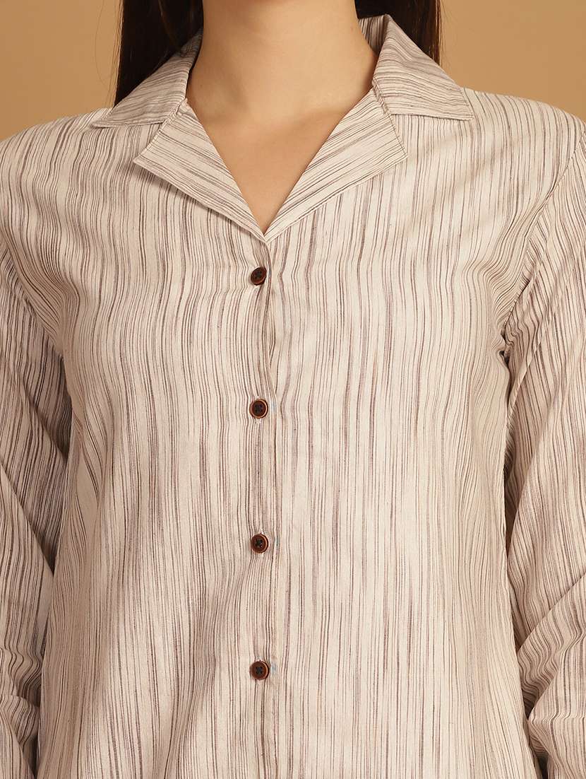 women printed shirt and trouser co-ord set - 22034569 - Standard Image - 5
