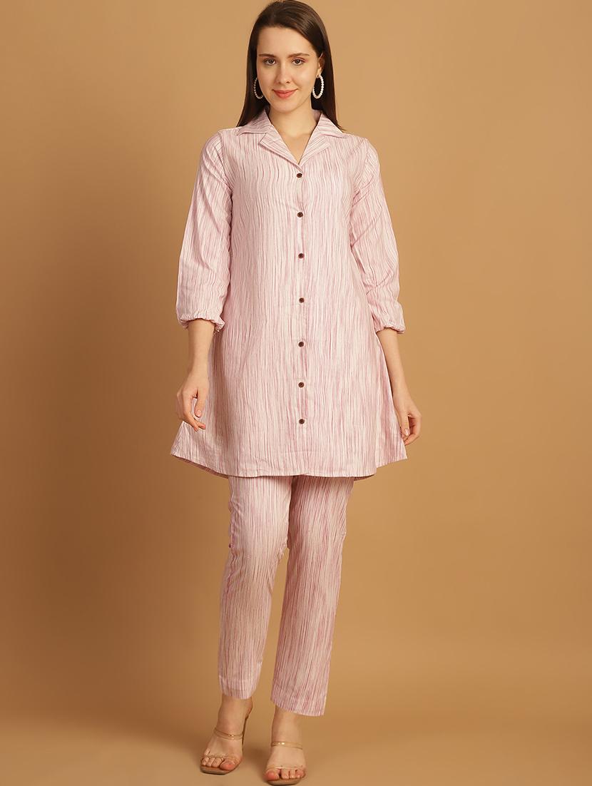 women printed shirt and trouser co-ord set - 22034572 - Standard Image - 3