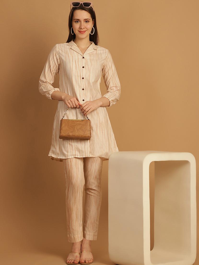 women printed shirt and trouser co-ord set