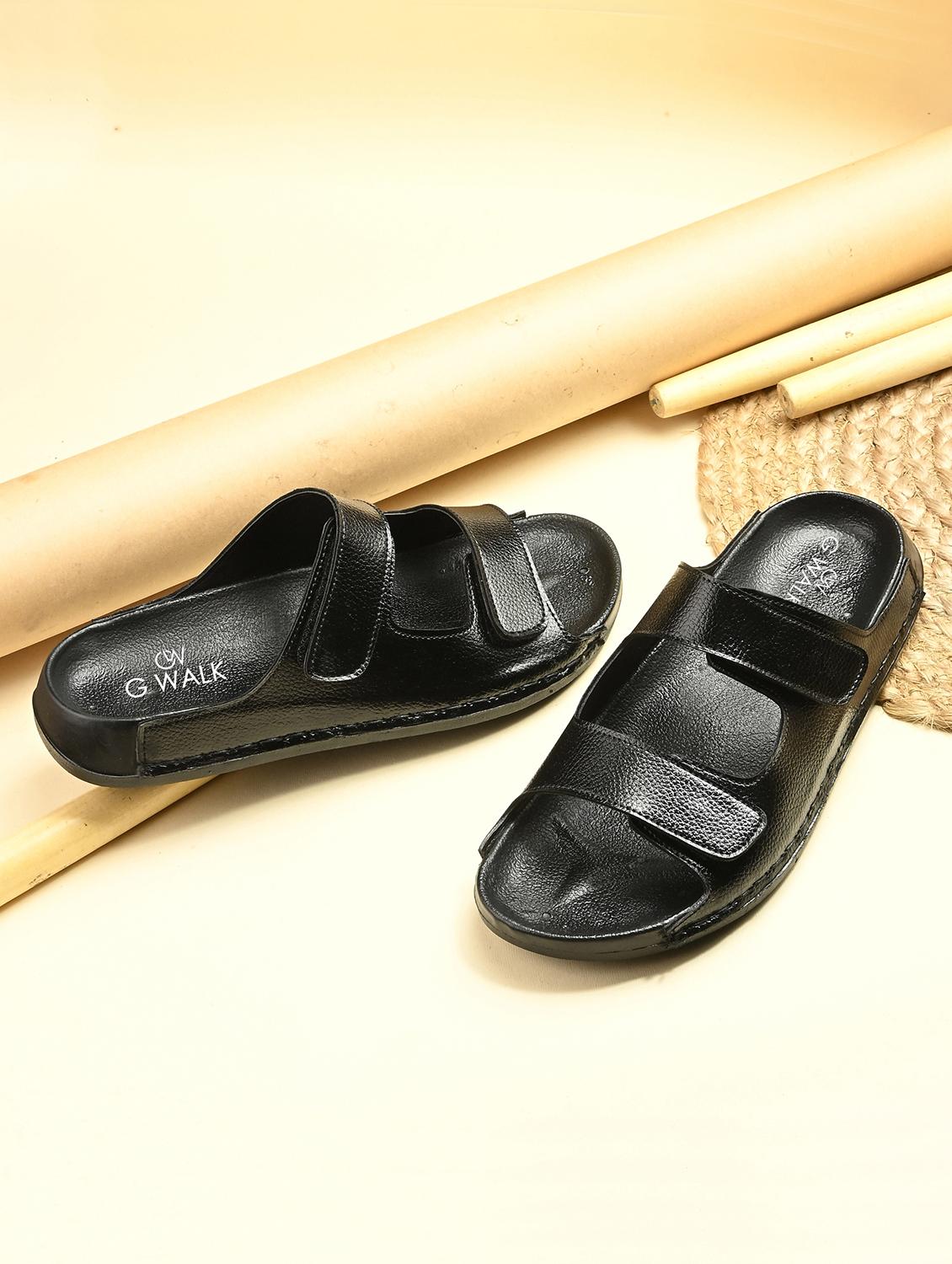 men black slip on sandal - 22034575 -  Zoom Image - 0