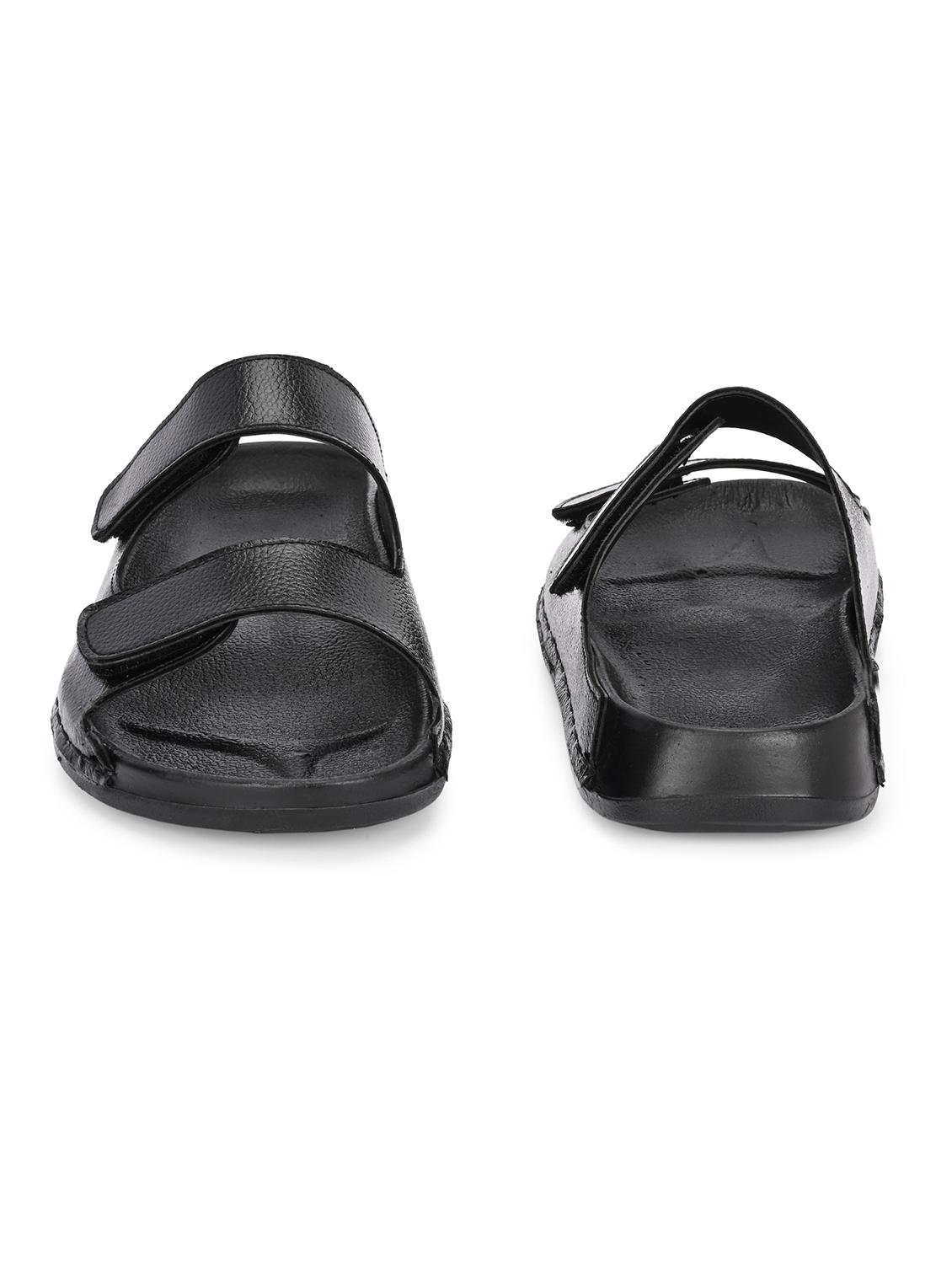 men black slip on sandal - 22034575 - Standard Image - 3
