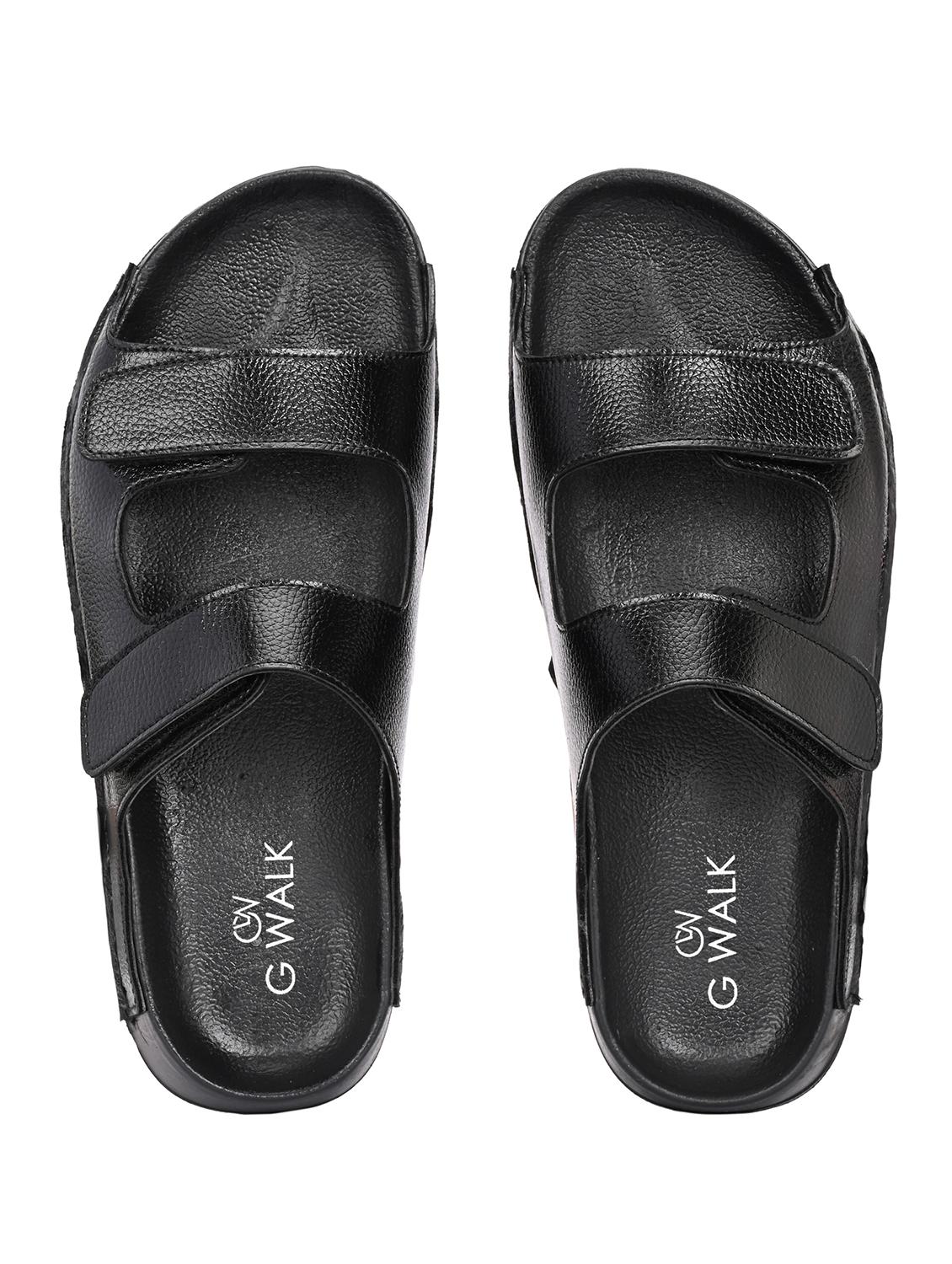 men black slip on sandal - 22034575 - Standard Image - 5