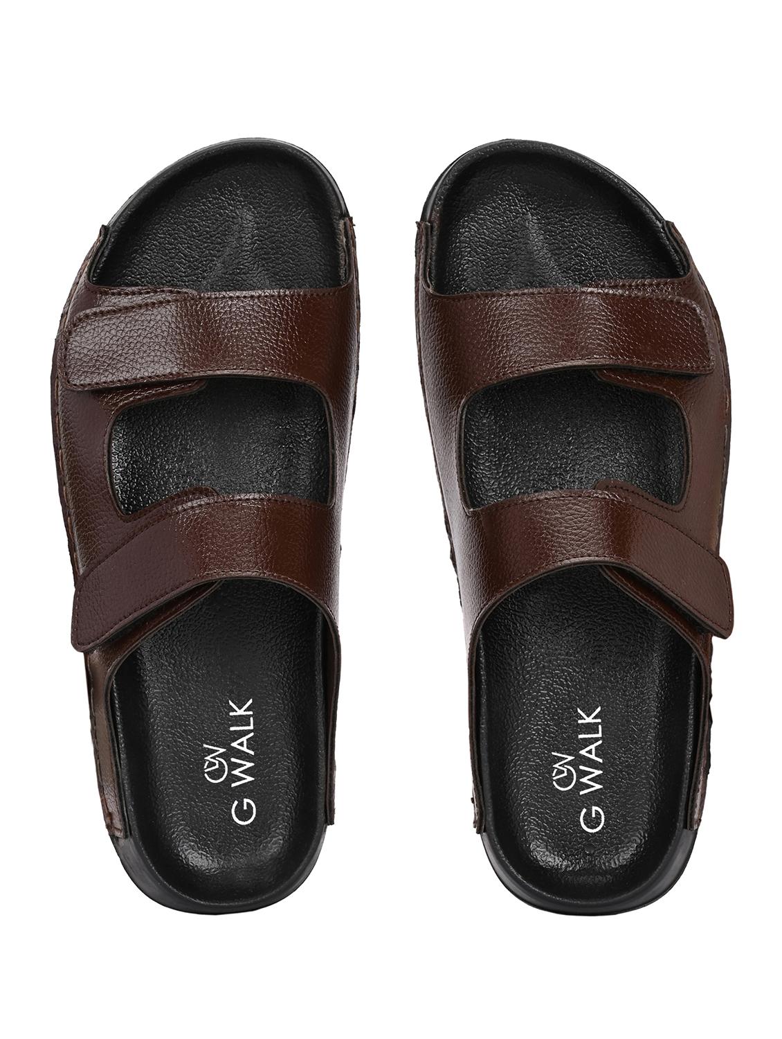 men brown slip on sandal - 22034576 - Standard Image - 5