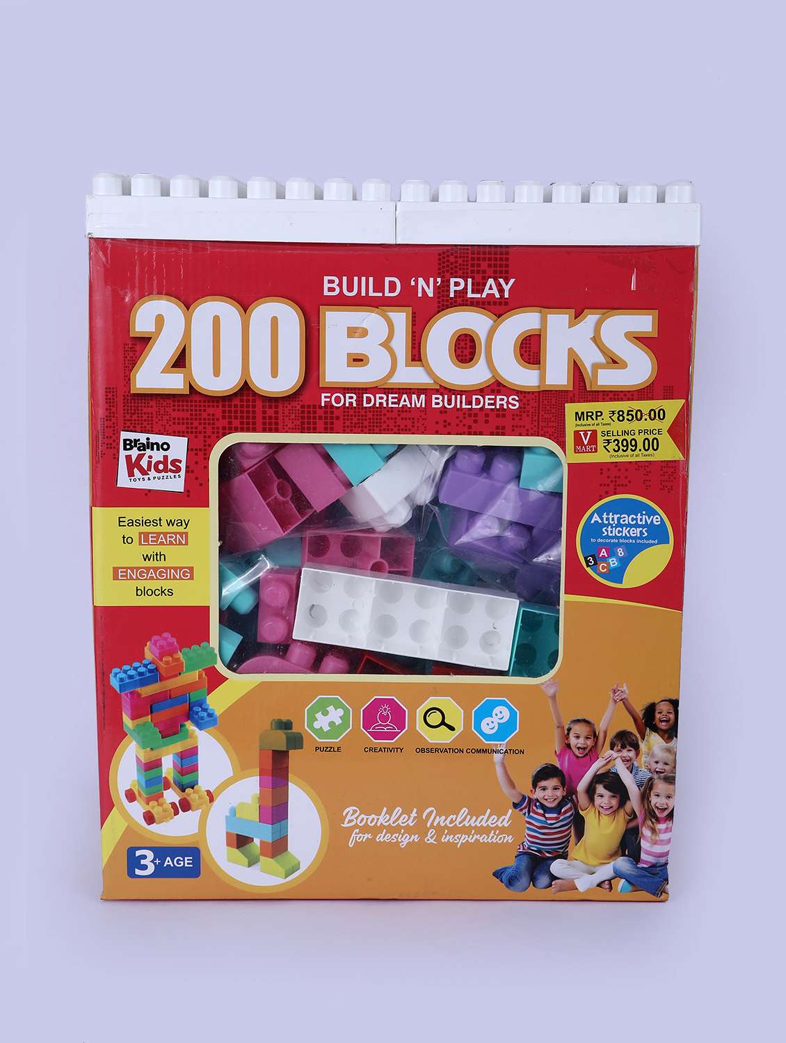 build & play 200 blocks toy 