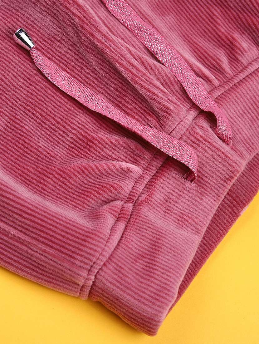 girls solid mid rise lounge wear pyjama - 22034774 -  Standard Image - 3