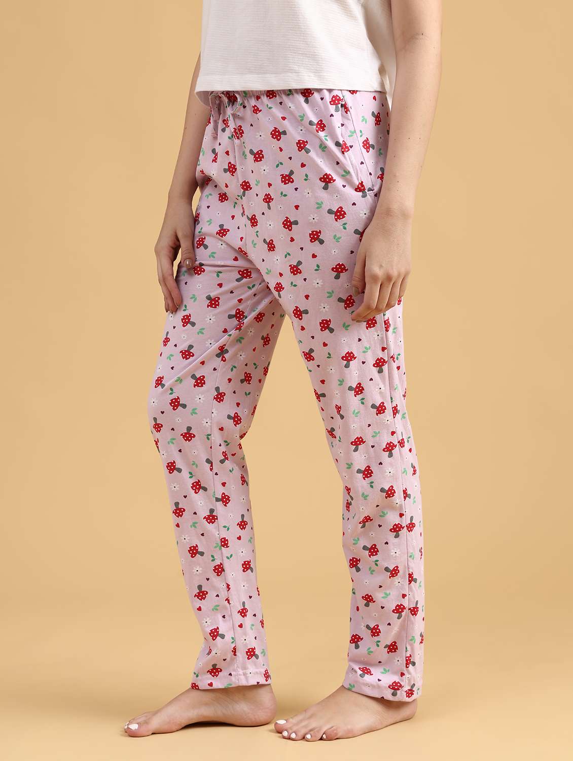women printed mid rise lounge wear pajama - 22034779 -  Standard Image - 5
