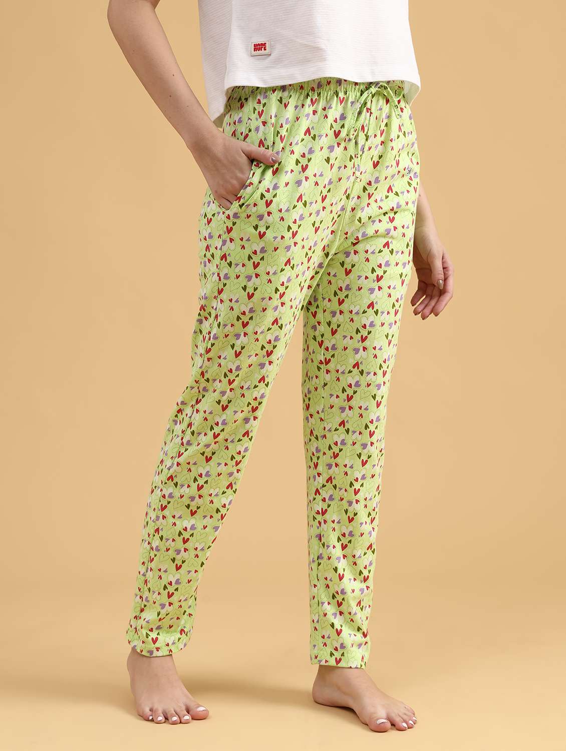 women printed mid rise lounge wear pajama - 22034780 -  Standard Image - 3