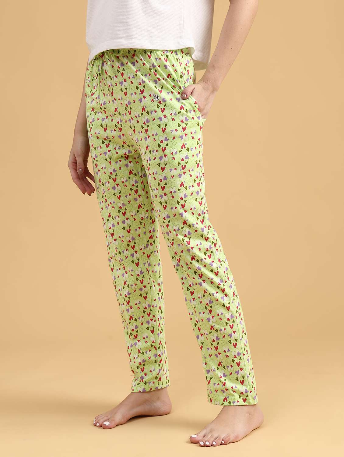 women printed mid rise lounge wear pajama - 22034780 -  Standard Image - 5